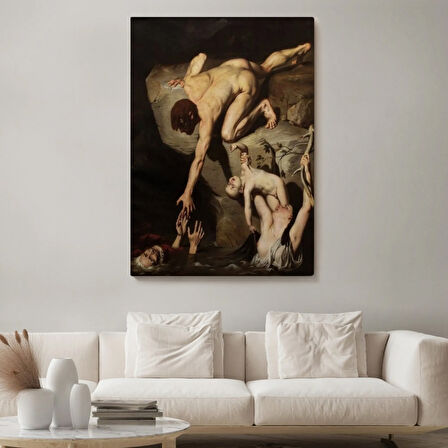 Tufan Sahnesi Eseri Joseph Desire Court Dekoratif Kanvas Tablo, Duvar Dekoru 6414