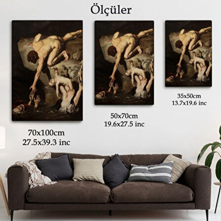 Tufan Sahnesi Eseri Joseph Desire Court Dekoratif Kanvas Tablo, Duvar Dekoru 6414