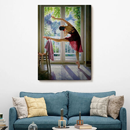 Balerin Kadın Dekoratif Kanvas Tablo, Duvar Dekoru 6428