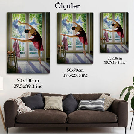 Balerin Kadın Dekoratif Kanvas Tablo, Duvar Dekoru 6428