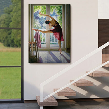 Balerin Kadın Dekoratif Kanvas Tablo, Duvar Dekoru 6428