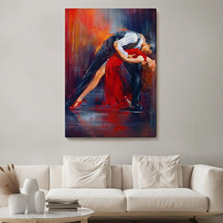 Tangocu Çift Dekoratif Kanvas Tablo, Duvar Dekoru 6429