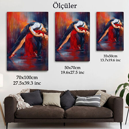 Tangocu Çift Dekoratif Kanvas Tablo, Duvar Dekoru 6429