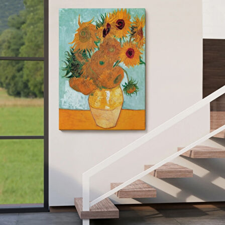 Ayçiçeği Eseri Vincent Van Gogh Dekoratif Kanvas Tablo, Duvar Dekoru 6437