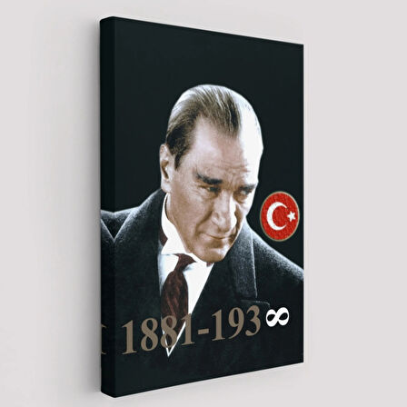 Ulu Önder Mustafa Kemal Atatürk Dekoratif Kanvas Tablo, Duvar Dekoru 6446