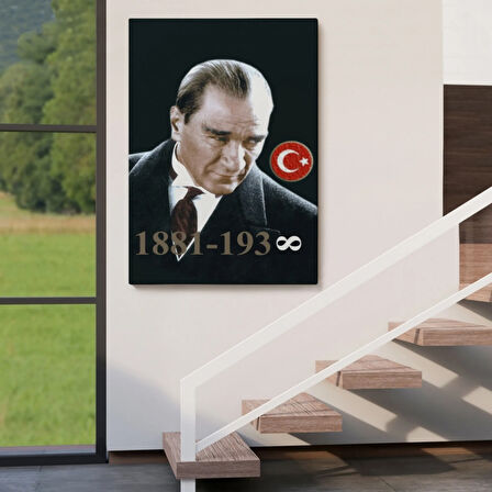 Ulu Önder Mustafa Kemal Atatürk Dekoratif Kanvas Tablo, Duvar Dekoru 6446