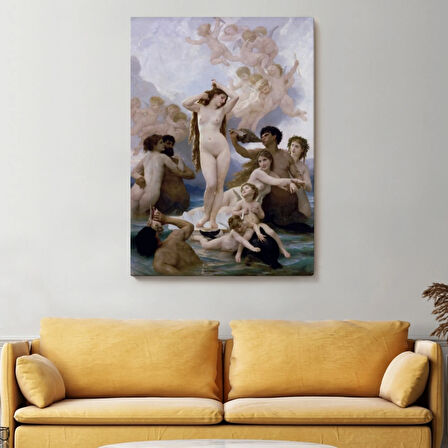 Venüsün Doğuşu Eseri William-Adolphe Bouguereau Dekoratif Kanvas Tablo, Duvar Dekoru 6474