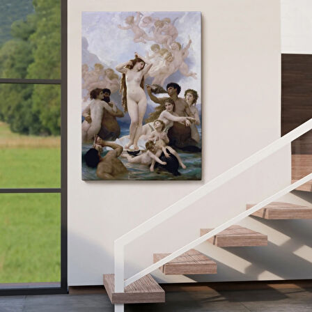 Venüsün Doğuşu Eseri William-Adolphe Bouguereau Dekoratif Kanvas Tablo, Duvar Dekoru 6474