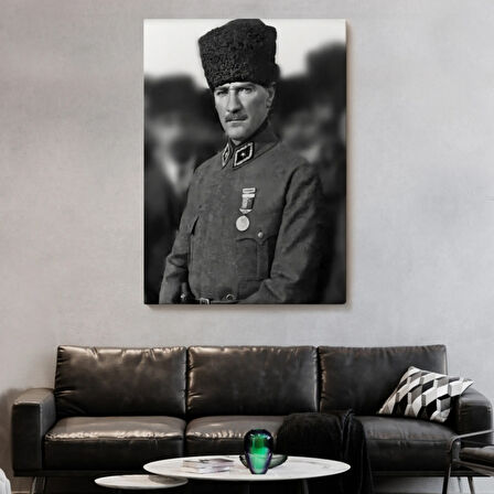 Mustafa Kemal Atatürk Dekoratif Kanvas Tablo, Duvar Dekoru 6500