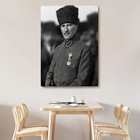 Mustafa Kemal Atatürk Dekoratif Kanvas Tablo, Duvar Dekoru 6500