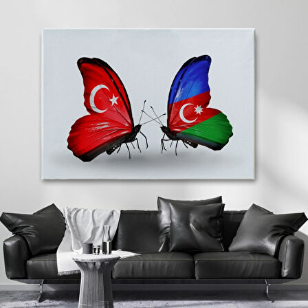 Türkiye ve Azerbaycan Dekoratif Kanvas Tablo, Duvar Dekoru 6501