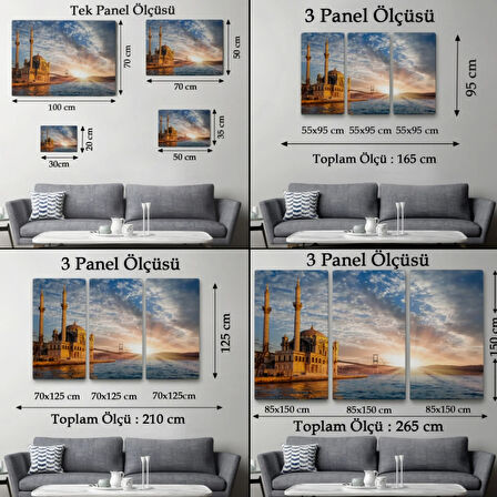 Boğaziçi Köprüsü ve Ortaköy Camii Dekoratif Kanvas Tablo, Duvar Dekoru 6504