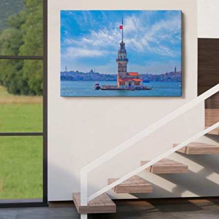 Kız Kulesi Manzarası Dekoratif Kanvas Tablo, Duvar Dekoru 6513