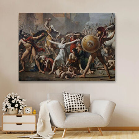 Sabineli Kadınların Müdahalesi Antik Roma Dekoratif Kanvas Tablo, Duvar Dekoru 6550