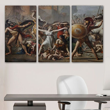 Sabineli Kadınların Müdahalesi Antik Roma Dekoratif Kanvas Tablo, Duvar Dekoru 6550