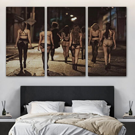 Street Women Sokak Kadınları Dekoratif Kanvas Tablo, Duvar Dekoru 6554