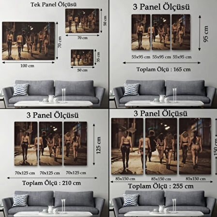 Street Women Sokak Kadınları Dekoratif Kanvas Tablo, Duvar Dekoru 6554