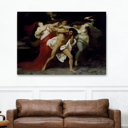 Orestes'in Pişmanlığı Öfkelilerin Peşinde Bouguereau Dekoratif Kanvas Tablo, Duvar Dekoru 6555