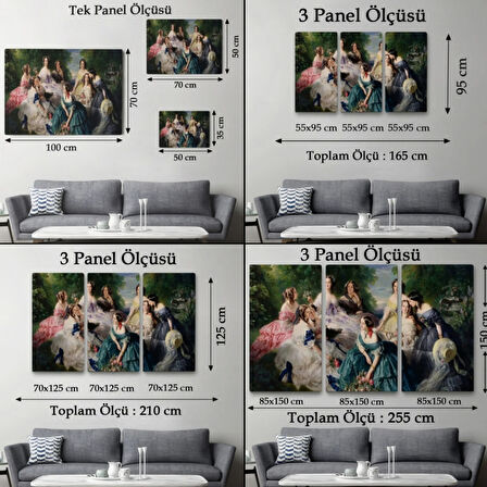 Leydileri ile İmparatoriçe Eugenie Dekoratif Kanvas Tablo, Duvar Dekoru 6570