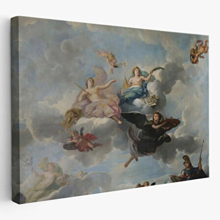Bulutlar Üzerinde Melekler Eseri Antoine Hoarse Zenith Dekoratif Kanvas Tablo 6582