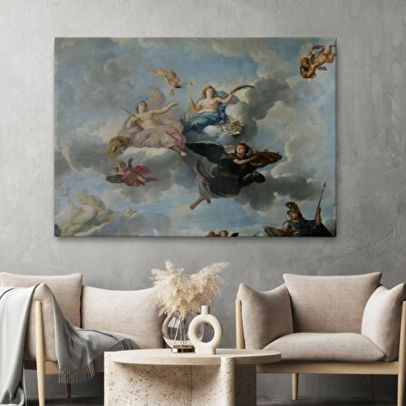 Bulutlar Üzerinde Melekler Eseri Antoine Hoarse Zenith Dekoratif Kanvas Tablo 6582