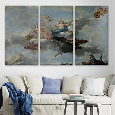 Bulutlar Üzerinde Melekler Eseri Antoine Hoarse Zenith Dekoratif Kanvas Tablo 6582