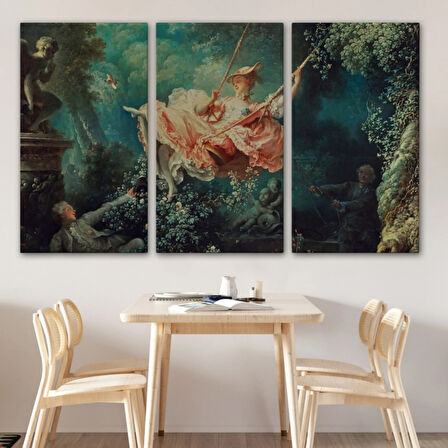 Salıncaktaki Kadın 18 yy Dekoratif Kanvas Tablo, Duvar Dekoru 6592