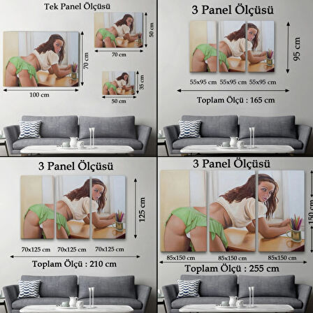 Provokatif Kadın Dekoratif Kanvas Tablo, Duvar Dekoru 6600