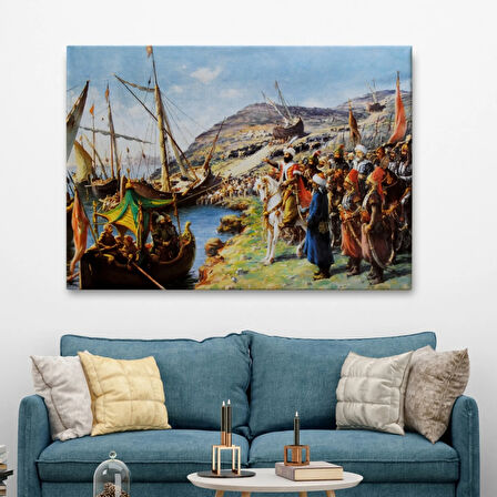 İstanbul Kuşatması, Fatih Sultan Mehmet Dekoratif Kanvas Tablo, Duvar Dekoru 6616
