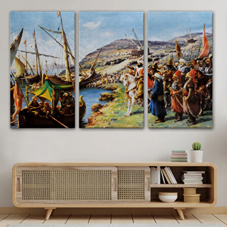 İstanbul Kuşatması, Fatih Sultan Mehmet Dekoratif Kanvas Tablo, Duvar Dekoru 6616