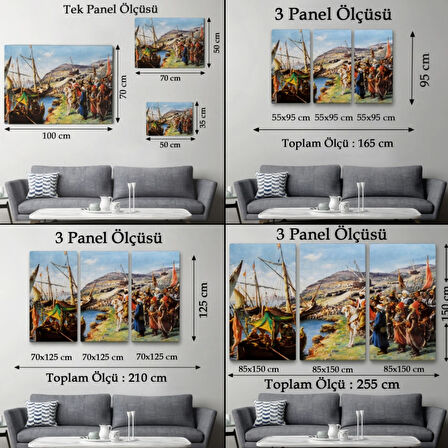 İstanbul Kuşatması, Fatih Sultan Mehmet Dekoratif Kanvas Tablo, Duvar Dekoru 6616