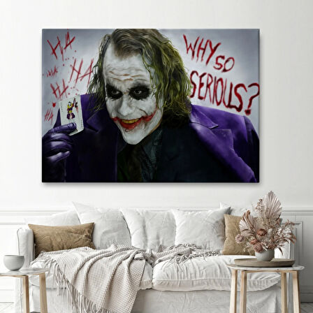 Why So Serious Joker Dekoratif Kanvas Tablo, Duvar Dekoru 6618