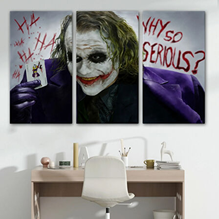 Why So Serious Joker Dekoratif Kanvas Tablo, Duvar Dekoru 6618