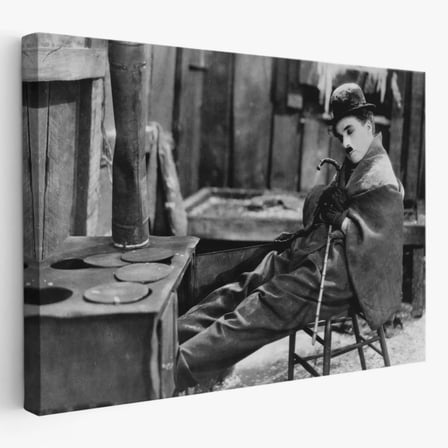 Charlie Chaplin Komedyen Şarlo Dekoratif Kanvas Tablo, Duvar Dekoru 6619
