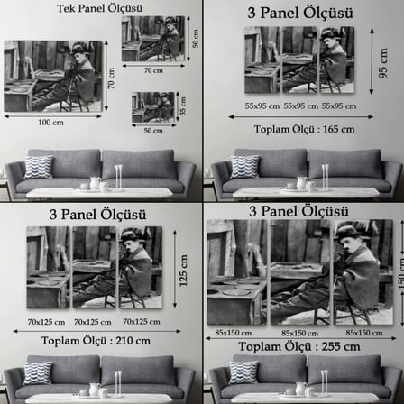 Charlie Chaplin Komedyen Şarlo Dekoratif Kanvas Tablo, Duvar Dekoru 6619