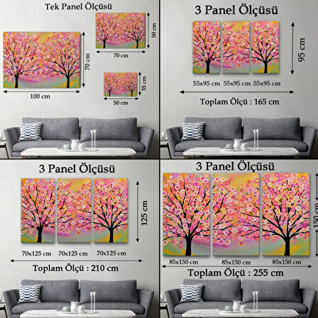 Ağaçtaki Renkler Sürreal Dekoratif Kanvas Tablo, Duvar Dekoru 6629