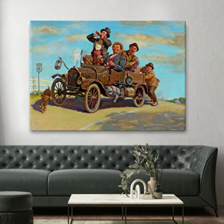 Westward Ho Brothers II Film Dekoratif Kanvas Tablo, Duvar Dekoru 6630