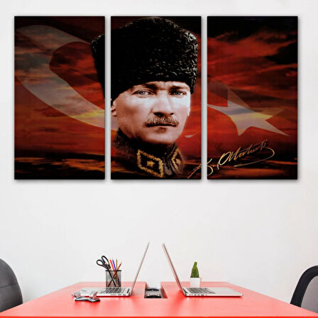 Ulu Önder Atatürk Dekoratif Kanvas Tablo, Duvar Dekoru 6632