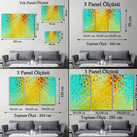 Renklerin Ahengi Sürreal Dekoratif Kanvas Tablo, Duvar Dekoru 6636