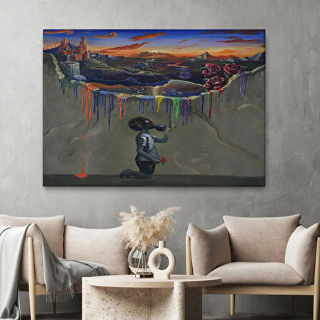 Renklerin Ahengi Sürreal Dekoratif Kanvas Tablo, Duvar Dekoru 6640