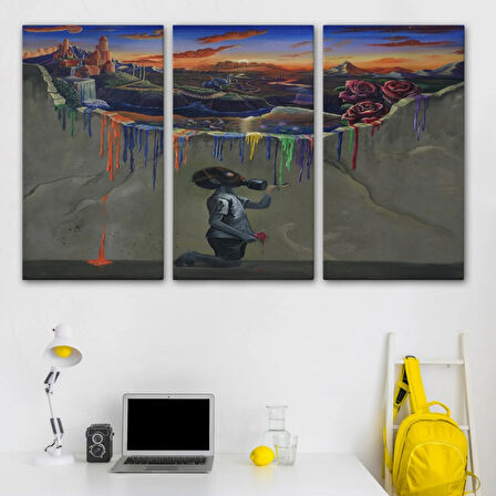 Renklerin Ahengi Sürreal Dekoratif Kanvas Tablo, Duvar Dekoru 6640