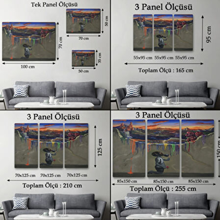 Renklerin Ahengi Sürreal Dekoratif Kanvas Tablo, Duvar Dekoru 6640