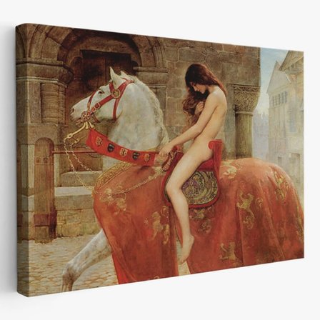 John Collier Eseri Lady Godiva Dekoratif Kanvas Tablo, Duvar Dekoru 6647