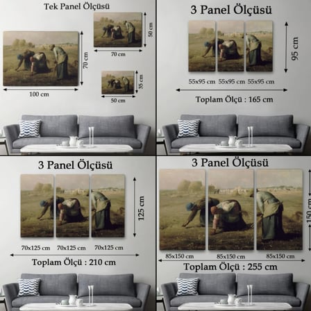 Darı Toplayıcı Kadınlar Jean-François Dekoratif Kanvas Tablo, Duvar Dekoru 6652