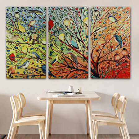 Kuşlar Dekoratif Kanvas Tablo, Duvar Dekoru 6654