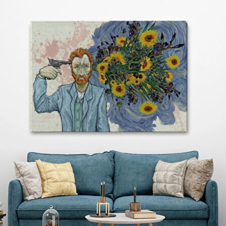İntahar Eseri Vincent van Gogh Gerçeküstü Dekoratif Kanvas Tablo, Duvar Dekoru 6659