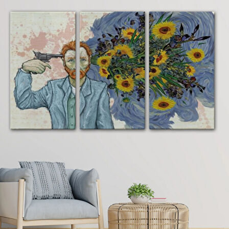 İntahar Eseri Vincent van Gogh Gerçeküstü Dekoratif Kanvas Tablo, Duvar Dekoru 6659