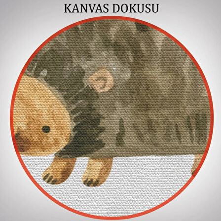 Sevimli Hayvanlar Temalı 3'lü Set Dekoratif Kanvas Tablo, Duvar Dekoru BL37