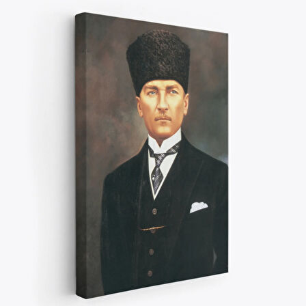 Mustafa Kemal Atatürk Portresi Dekoratif Kanvas Tablo, Duvar Dekoru CÖ65