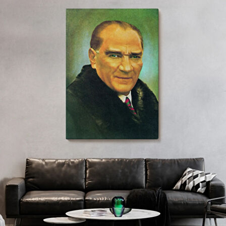 Mustafa Kemal Atatürk Portresi Dekoratif Kanvas Tablo, Duvar Dekoru CŞ70